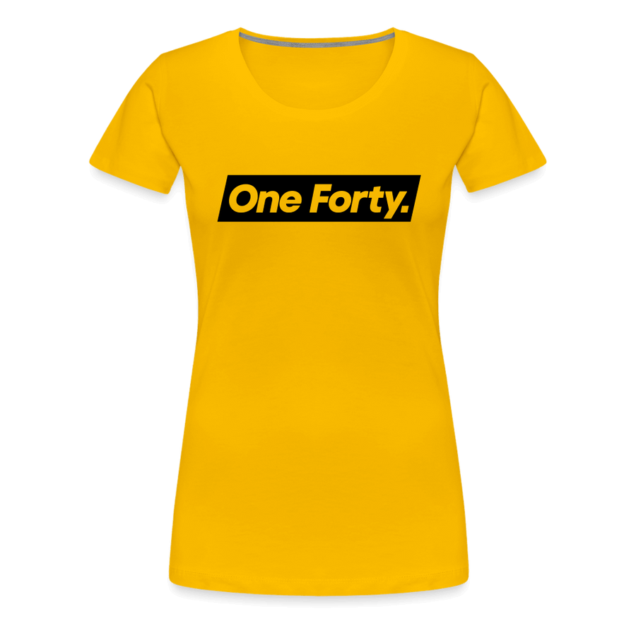 Official One Forty Womens Logo T-Shirt [Sun Yellow]