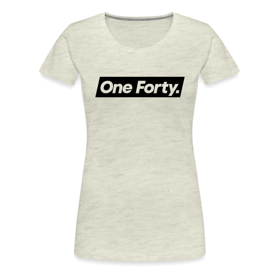 Official One Forty Womens Logo T-Shirt [Heather Oatmeal] - heather oatmeal