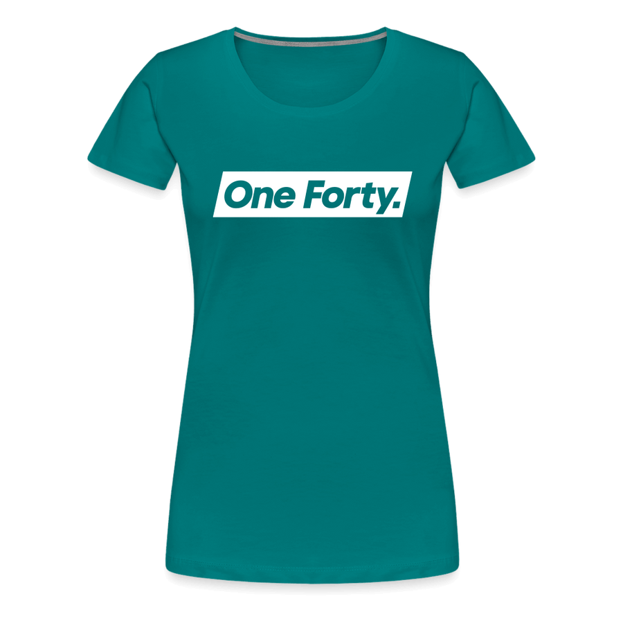Official One Forty Womens Logo T-Shirt [Teal] - teal