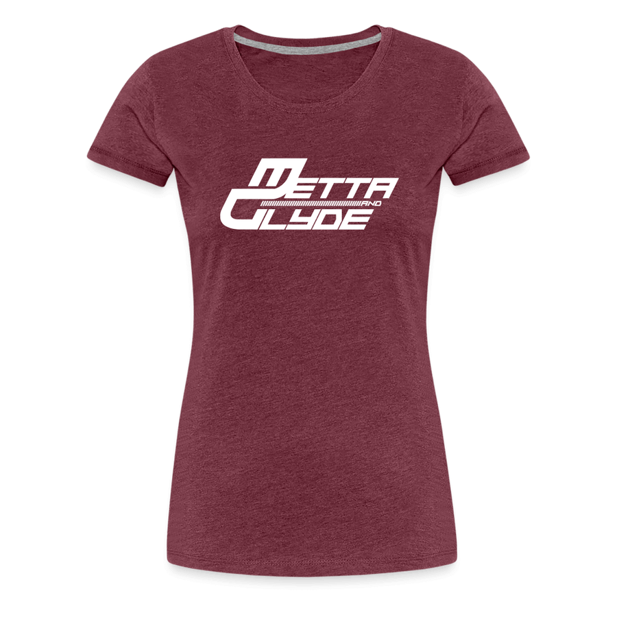 Official Metta & Glyde Womens Logo T-Shirt [Heather Burgundy] - heather burgundy