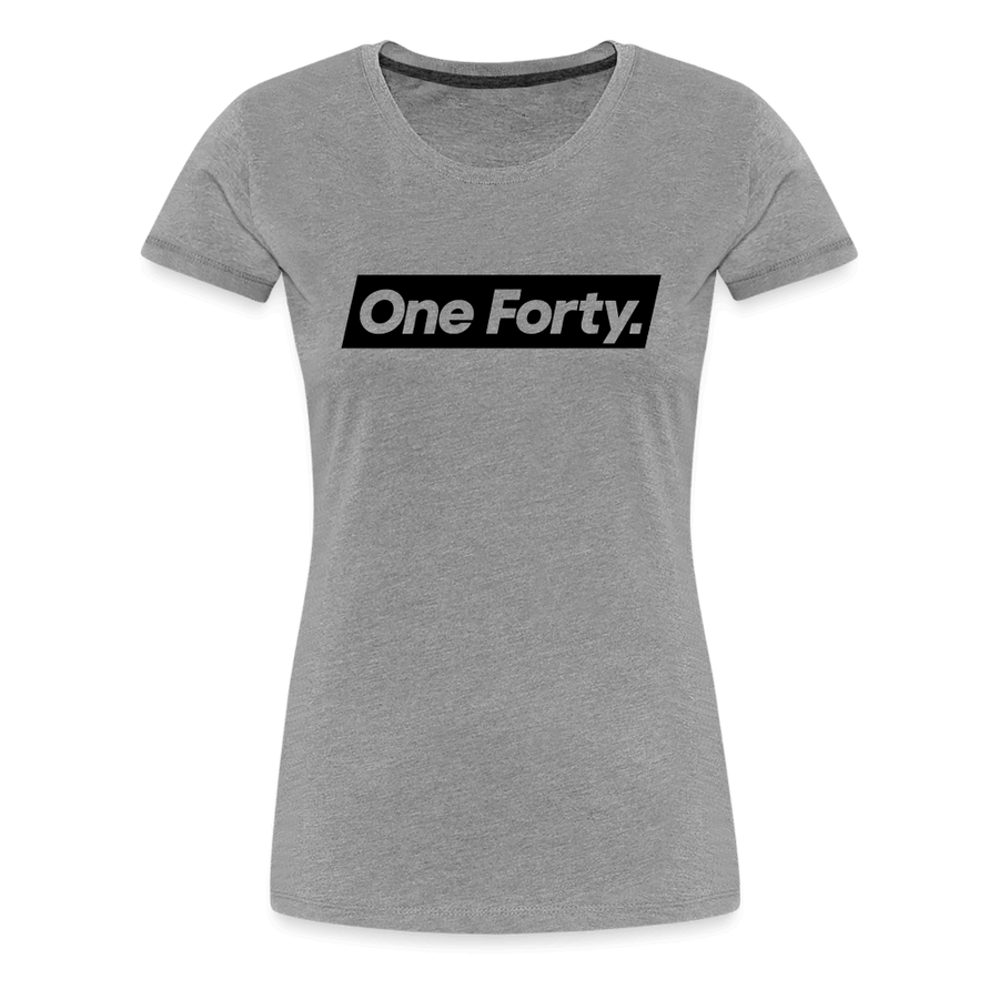 Official One Forty Womens Logo T-Shirt [Heather Grey] - heather gray