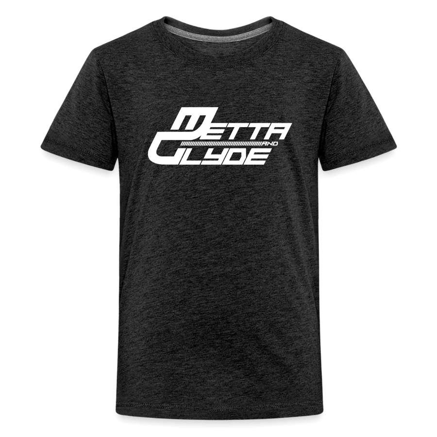 Official Metta & Glyde Kids Unisex Logo T-Shirt [Charcoal Grey] - charcoal grey