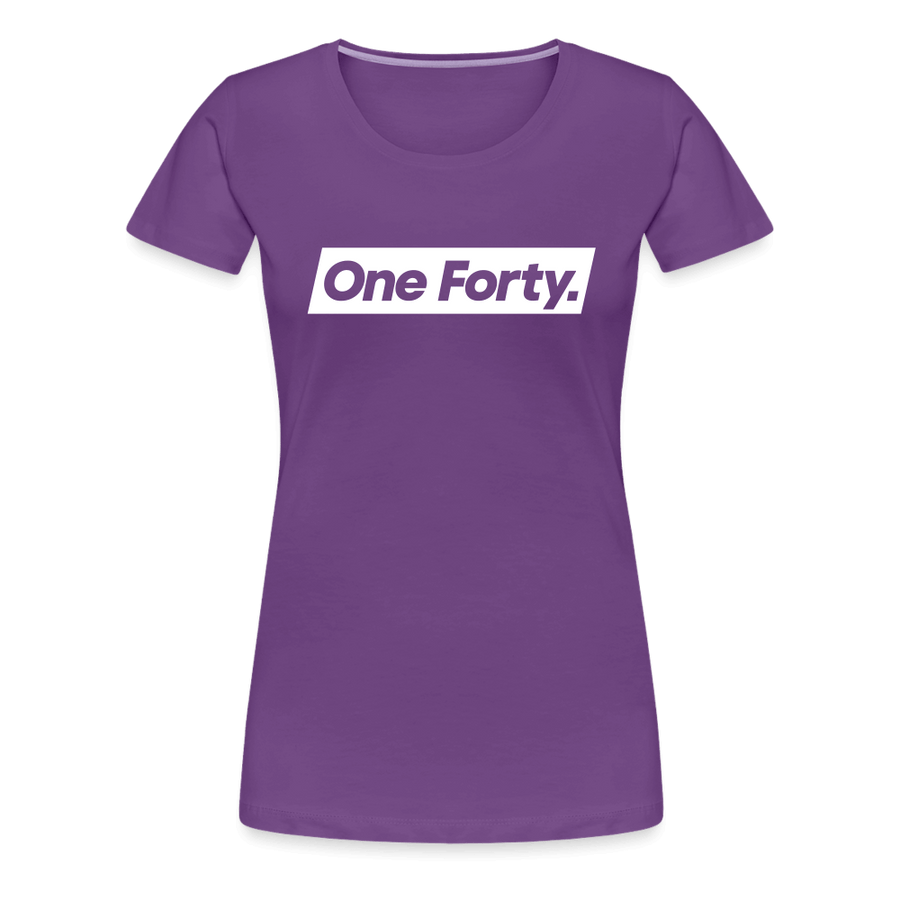 Official One Forty Womens Logo T-Shirt [Purple] - purple