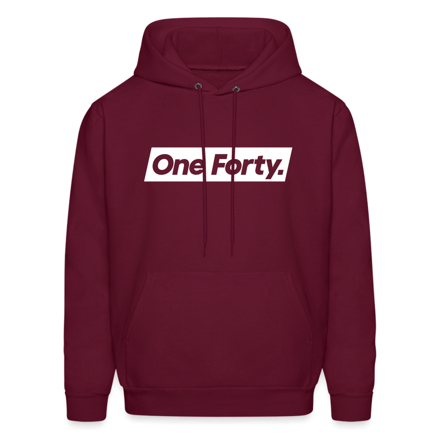 Official One Forty Unisex Logo Hoodie [Burgundy] - burgundy