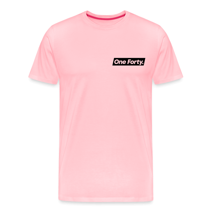 Official One Forty Mens Logo Front & Back Tee [Pink] - pink