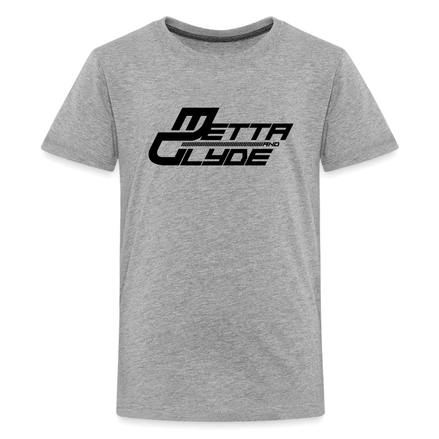 Official Metta & Glyde Kids Unisex Logo T-Shirt [Heather Grey] - heather gray