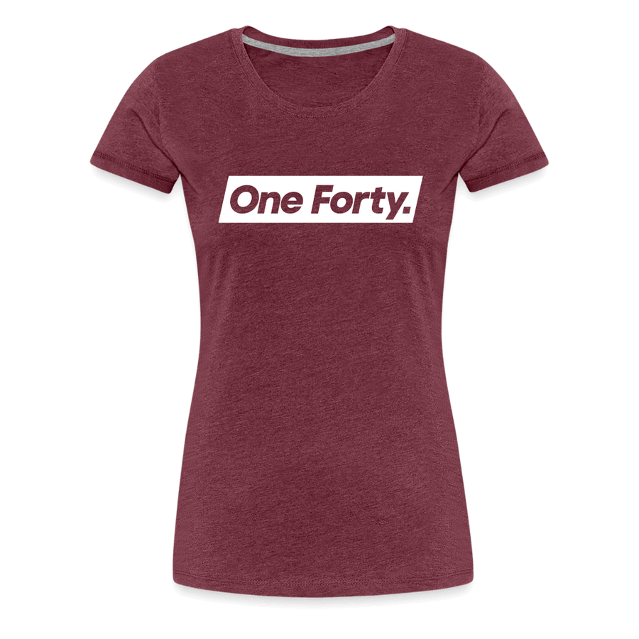 Official One Forty Womens Logo T-Shirt [Heather Burgundy] - heather burgundy