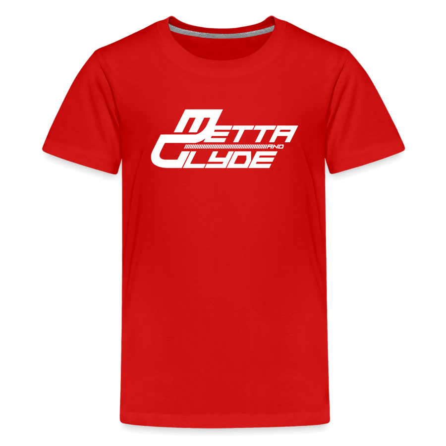 Official Metta & Glyde Kids Unisex Logo T-Shirt [Red] - red