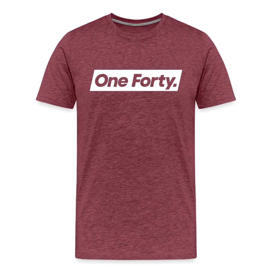 Official One Forty Mens Logo Tee [Heather Burgundy] - heather burgundy