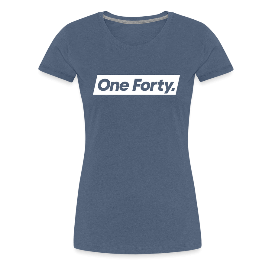 Official One Forty Womens Logo T-Shirt [Heather Blue] - heather blue