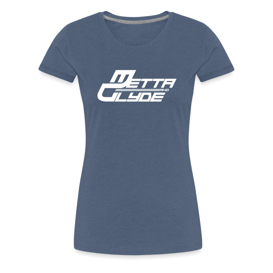Official Metta & Glyde Womens Logo T-Shirt [Heather Blue] - heather blue