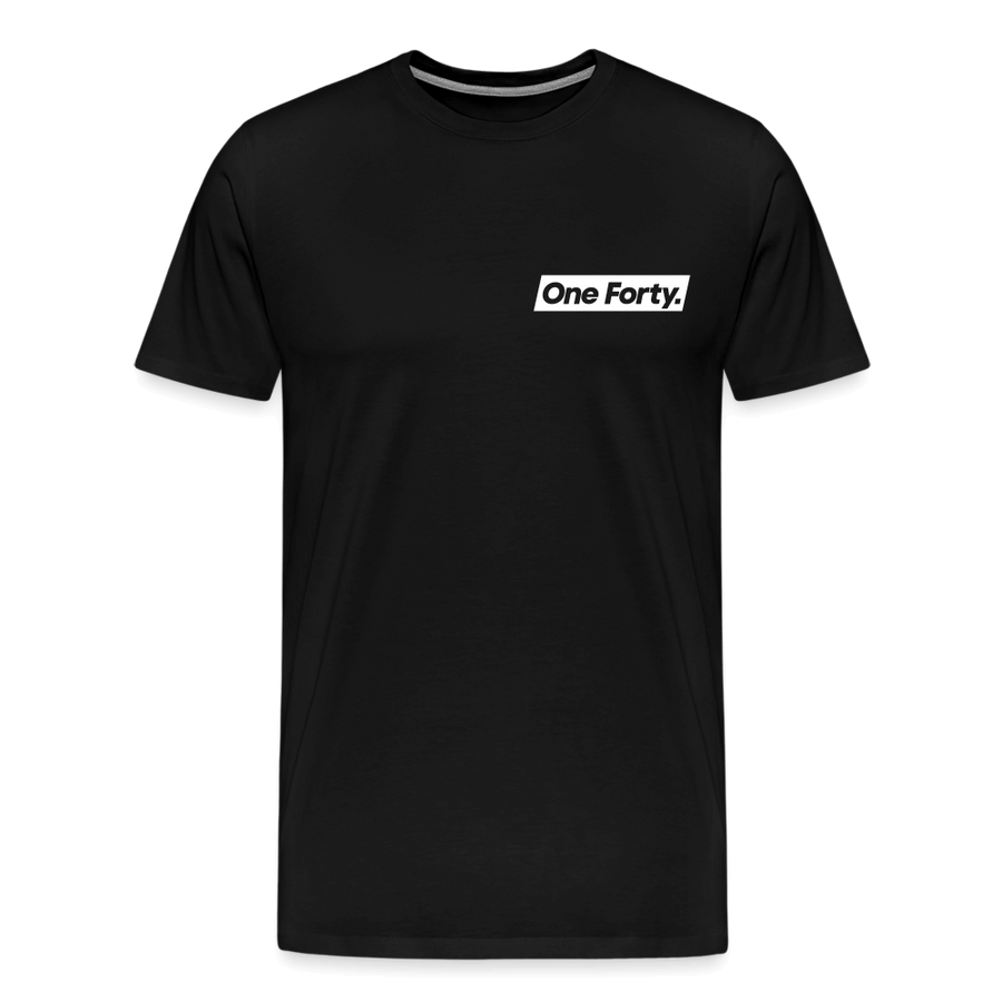 Official One Forty Mens Logo Front & Back Tee [Black] - black