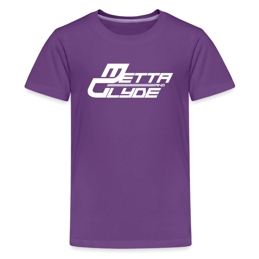 Official Metta & Glyde Kids Unisex Logo T-Shirt [Purple] - purple