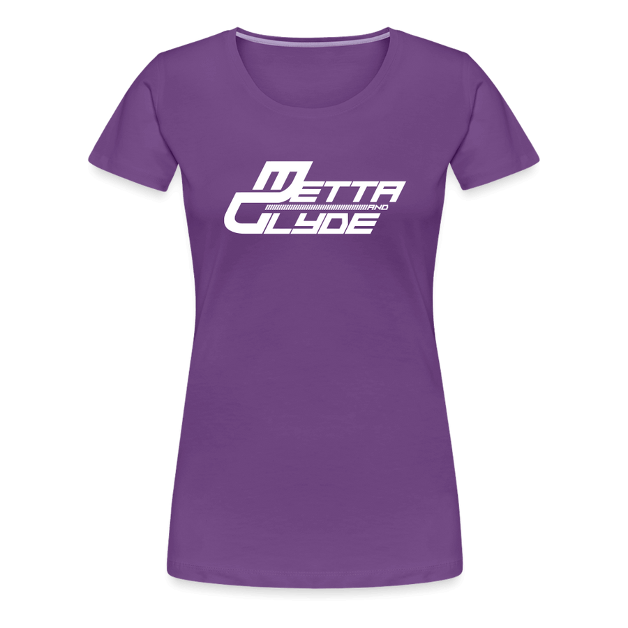 Official Metta & Glyde Womens Logo T-Shirt [Purple] - purple
