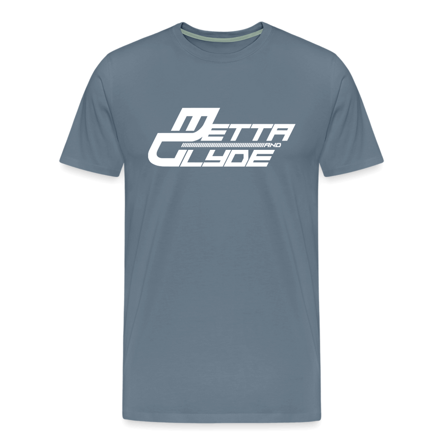 Official Metta & Glyde Mens Logo T-Shirt [Steel Blue] - steel blue