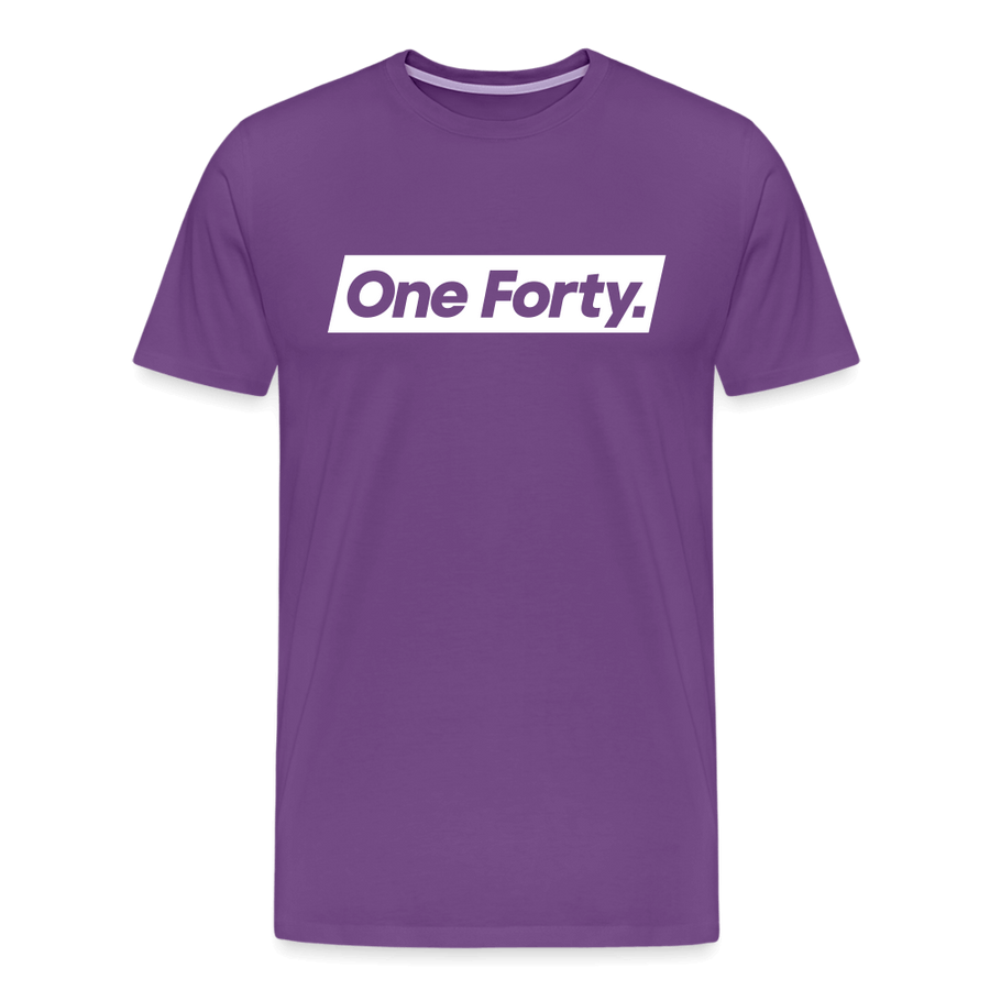 Official One Forty Mens Logo Tee [Purple] - purple