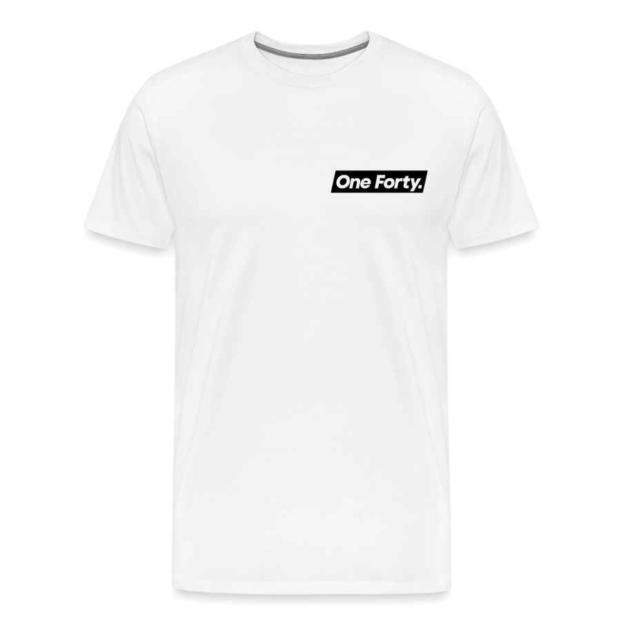 Official One Forty Mens Logo Front & Back Tee [White] - white