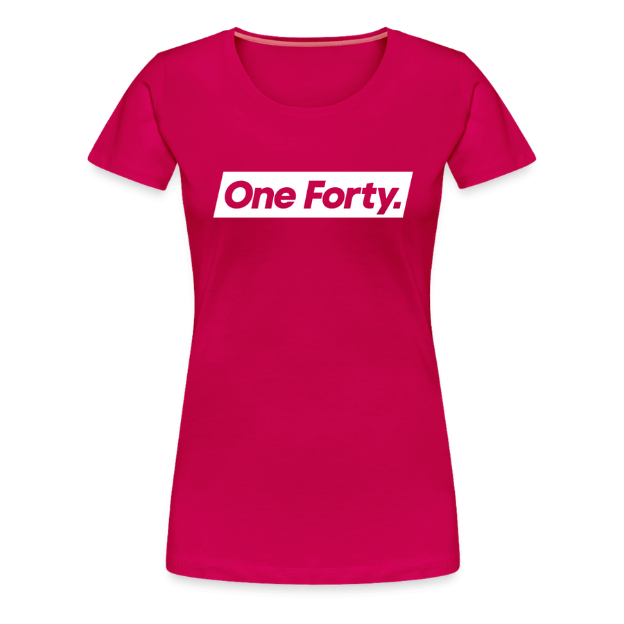 Official One Forty Womens Logo T-Shirt [Hot Pink] - dark pink