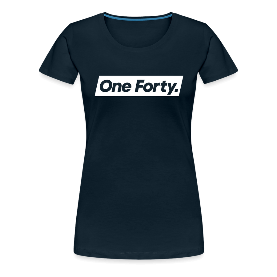 Official One Forty Womens Logo T-Shirt [Navy Blue] - deep navy