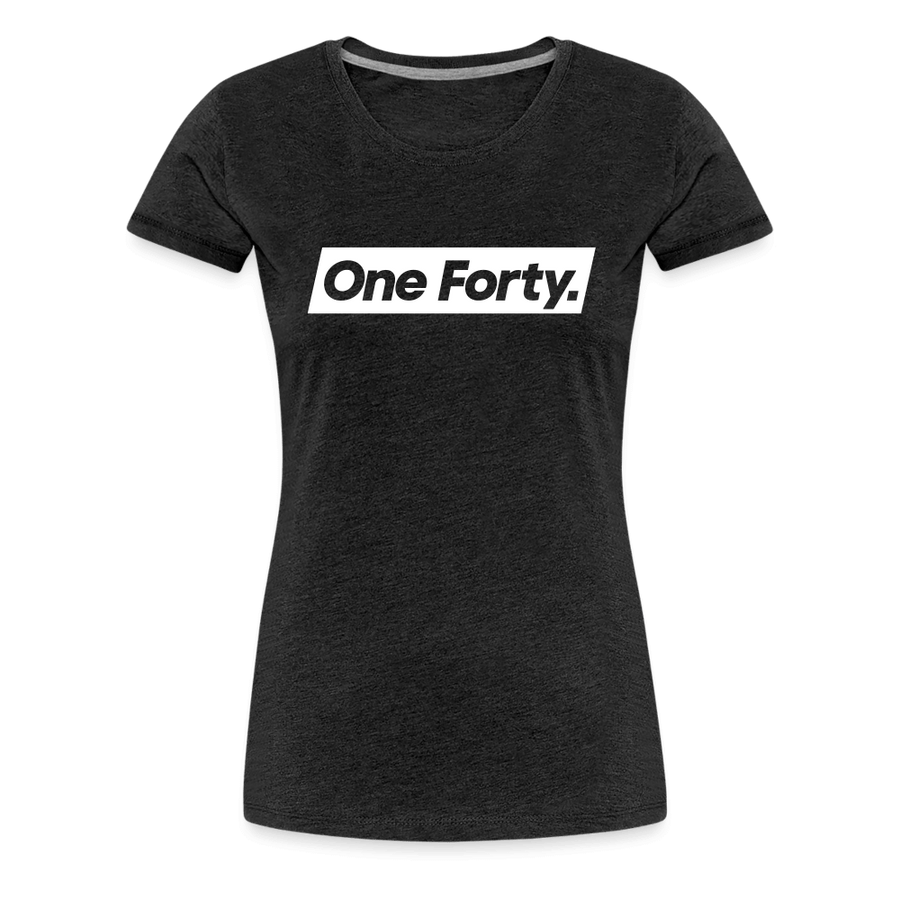 Official One Forty Womens Logo T-Shirt [Charcoal Grey] - charcoal grey