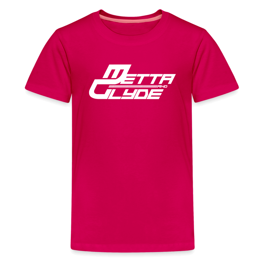 Official Metta & Glyde Kids Unisex Logo T-Shirt [Dark Pink] - dark pink