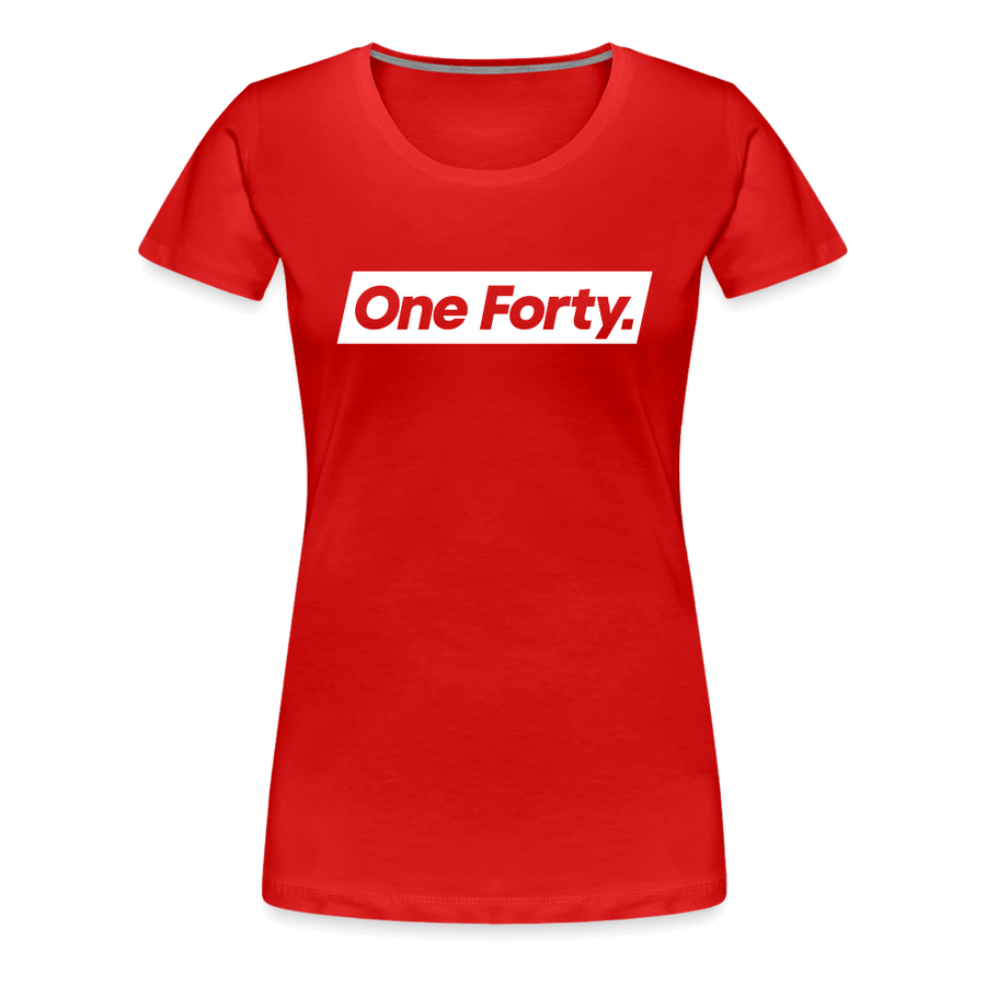Official One Forty Womens Logo T-Shirt [Red] - red