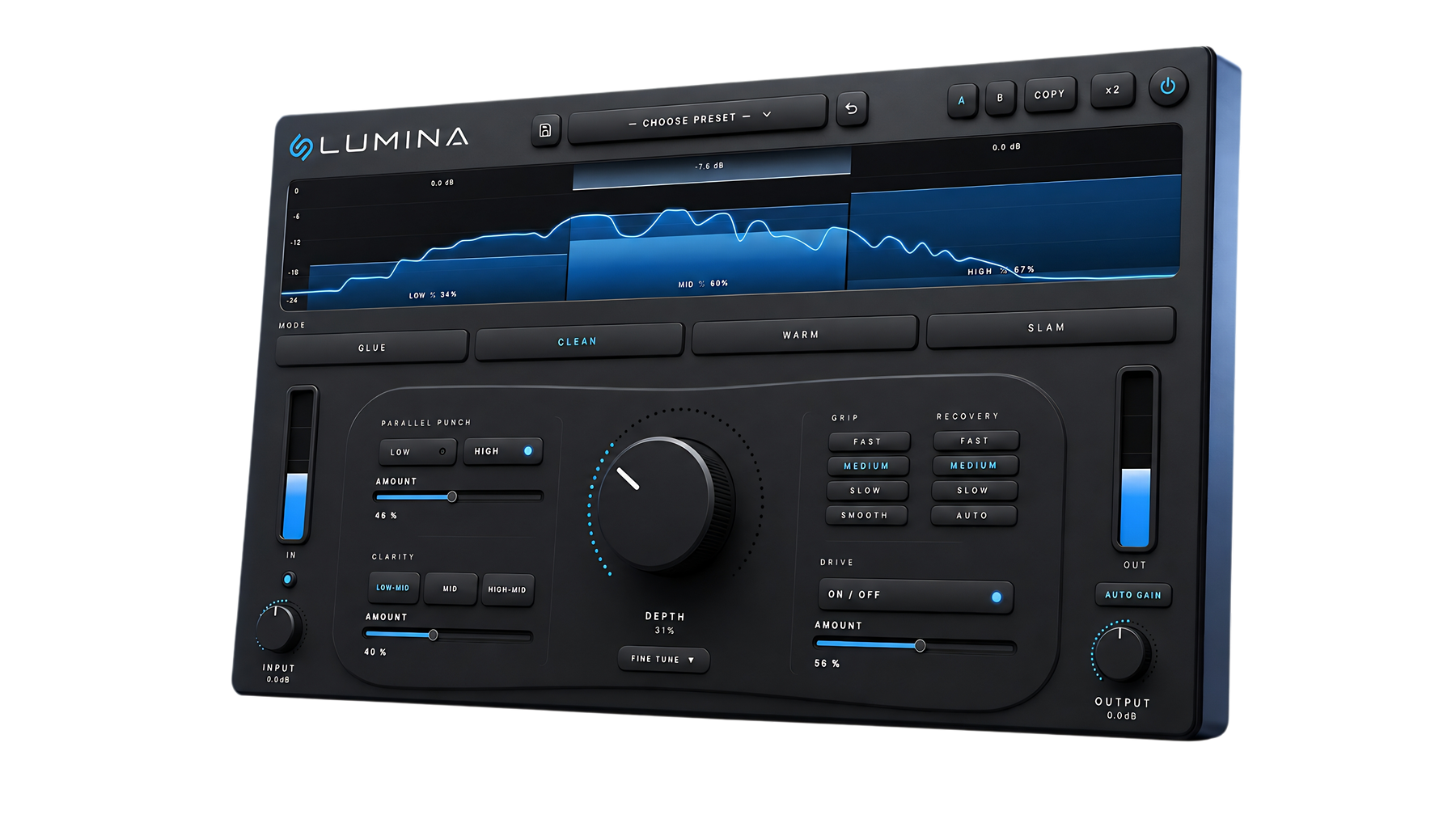 Lumina compression mode controls