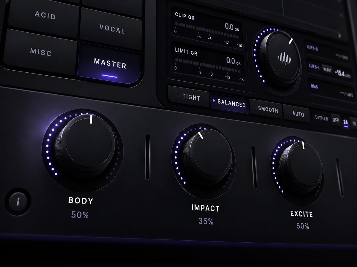 SONR Body Impact and Excite controls